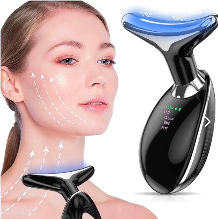 MASAJEADOR FACIAL Y CUELLO LED ANTIEDAD