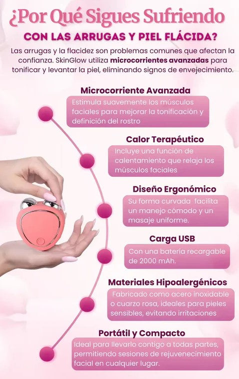 MASAJEADOR FACIAL CON MICROCORRIENTE